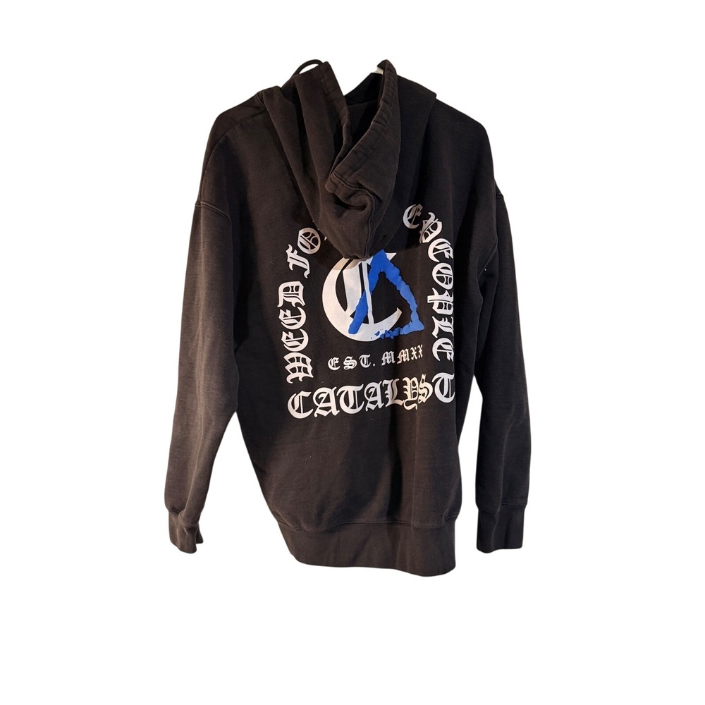 Catalyst Cannabis Black Old English 420 Weed For The People Hoodie Men XL